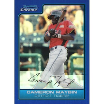 2006 Bowman Chrome Draft Future's Game Prospects Blue Refractors #16 Cameron Maybin
