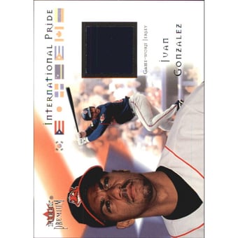 2002 Fleer Premium International Pride Game Used #2 Juan Gonzalez Jsy