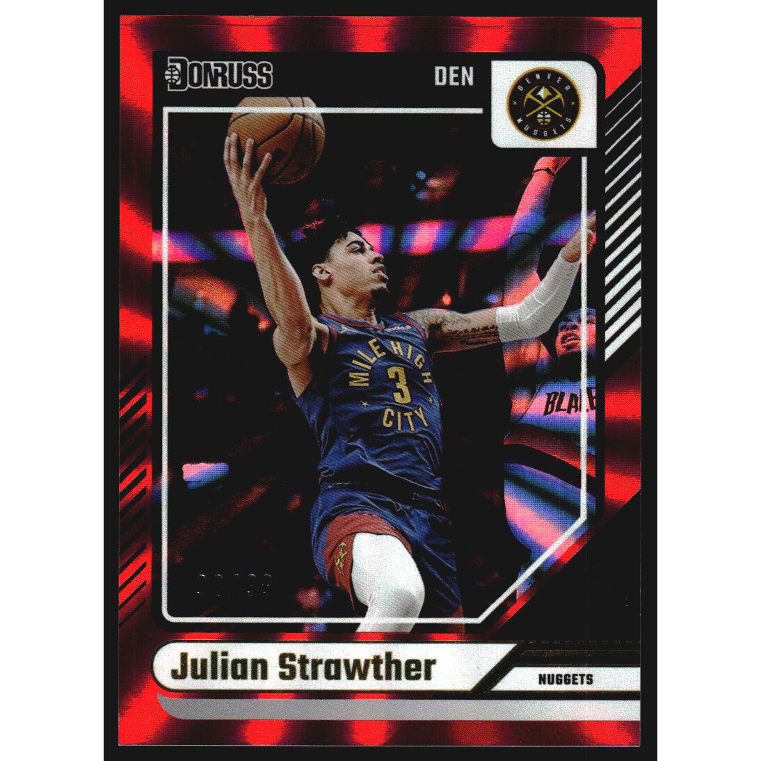 2024-25 Donruss Holo Red Laser #182 Julian Strawther 2024-25 Donruss Holo Red Laser #182 Julian Strawther