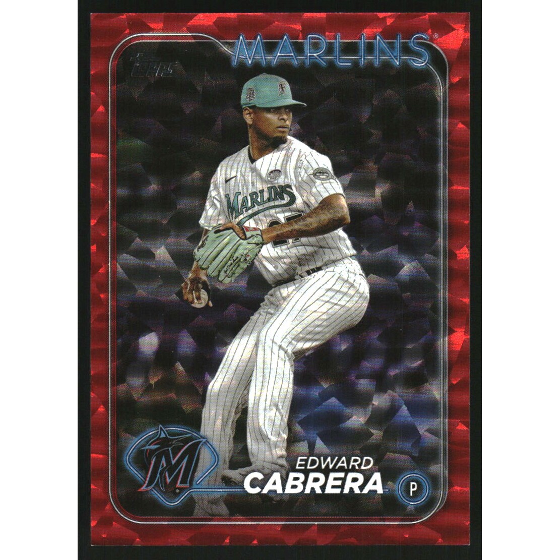 2024 Topps Red Foil #465 Edward Cabrera. rookie card picture