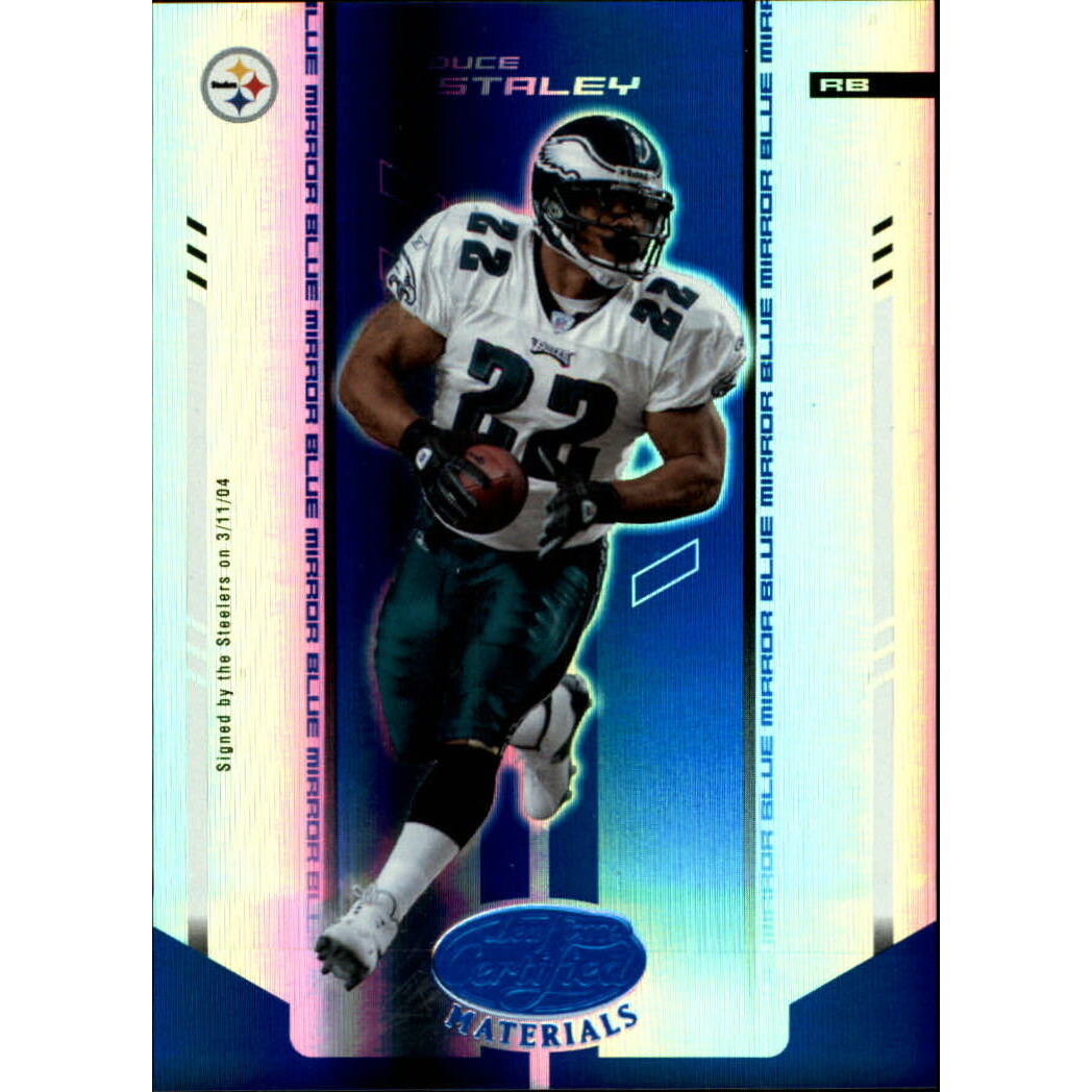 2004 Leaf Certified Materials Mirror Blue #97 Duce Staley