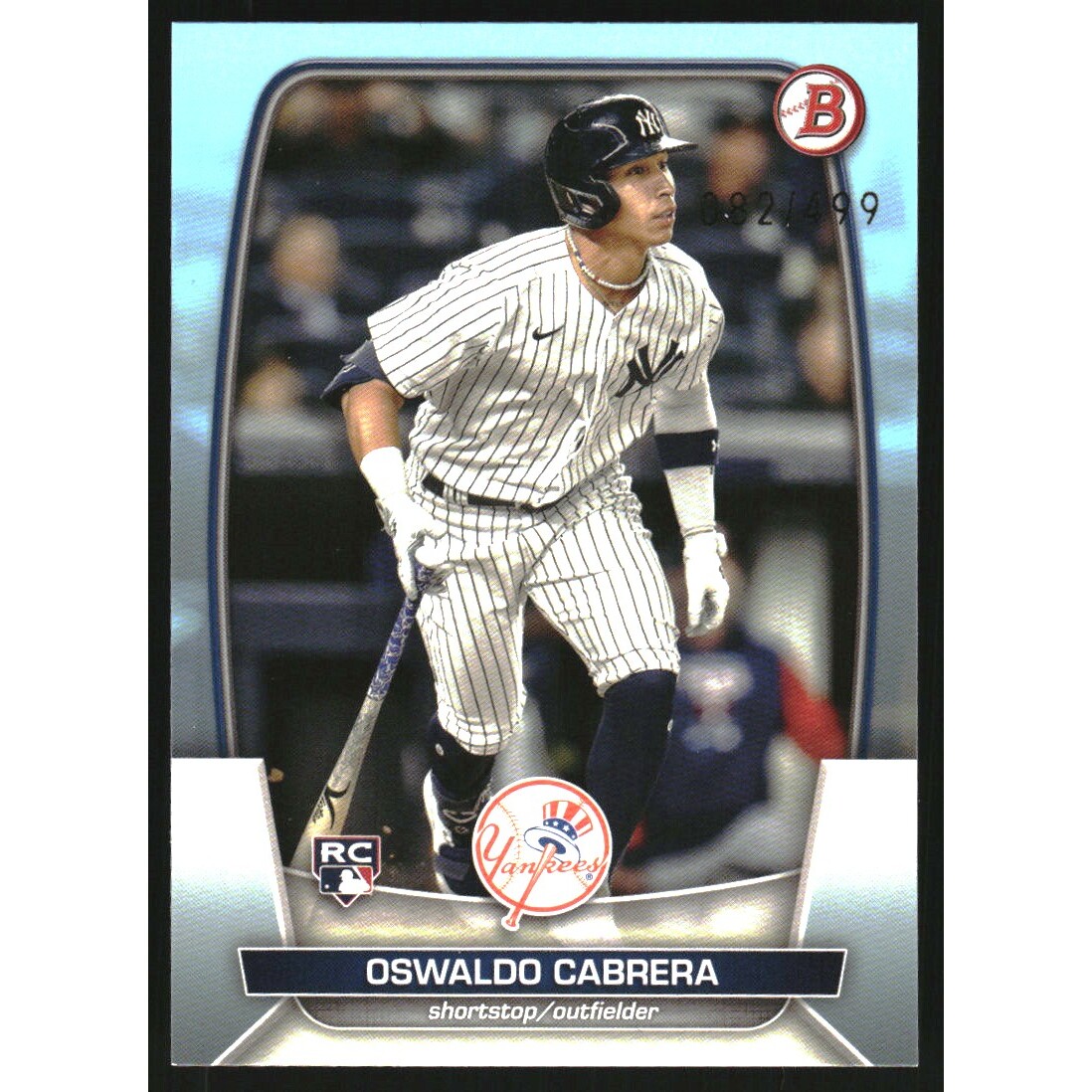 2023 Bowman Sky Blue #32 Oswaldo Cabrera