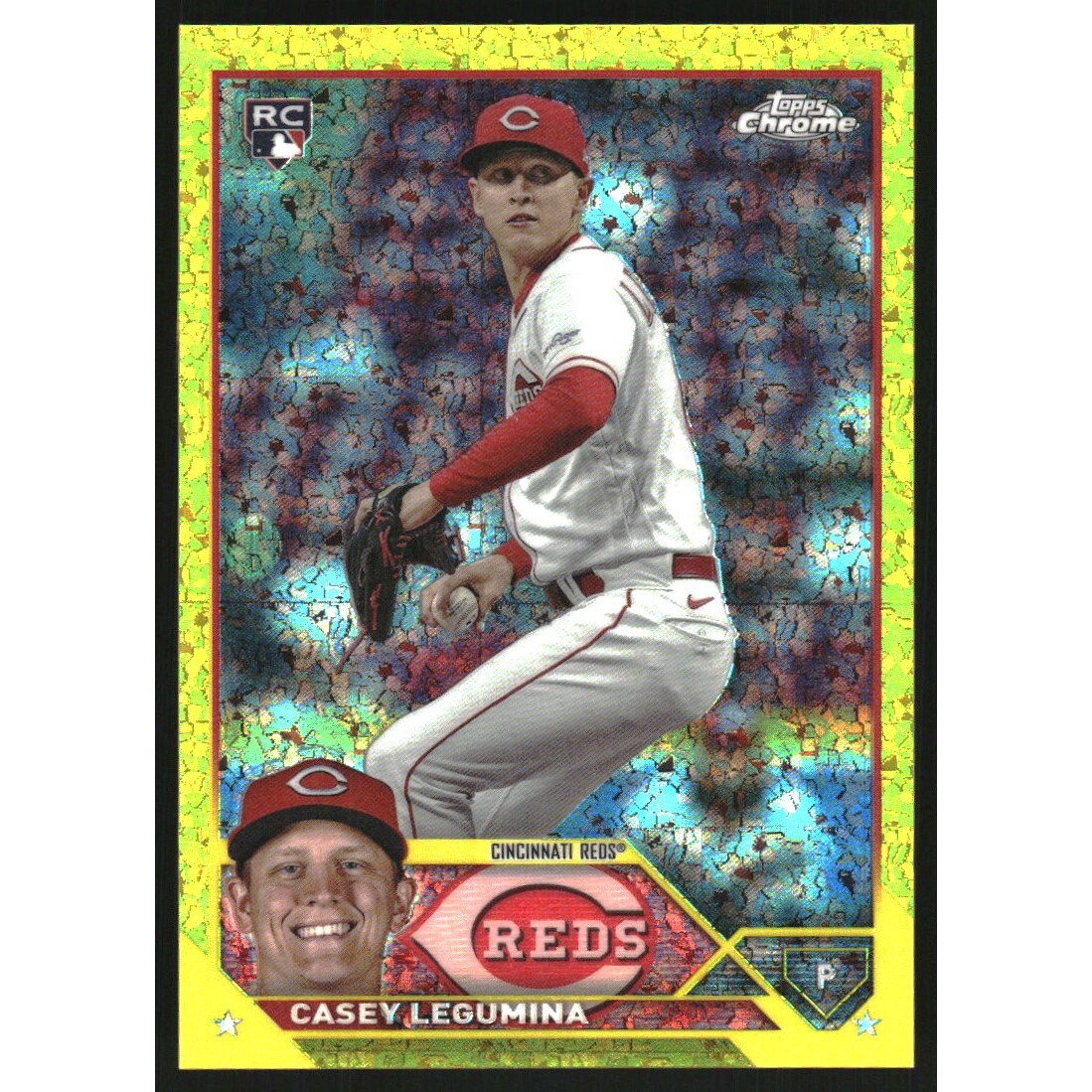 2023 Topps Chrome Update Yellow Mini-Diamond Refractors #USC5 Casey Legumina
