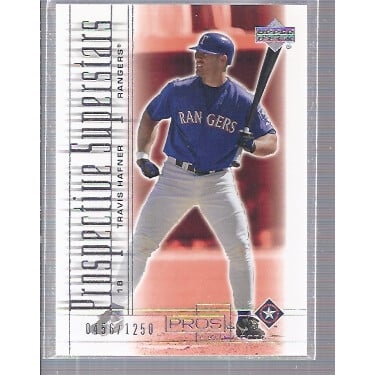 2001 Upper Deck Pros and Prospects #112 Travis Hafner PS RC. rookie card picture