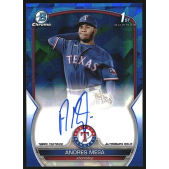 2023 Bowman Chrome Sapphire Prospect Autographs #BSPAAM Andres Mesa