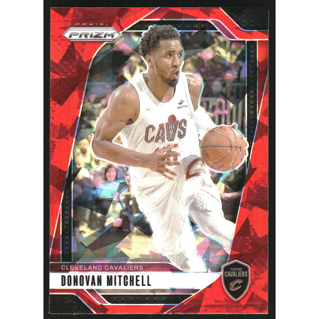 2024-25 Panini Prizm Prizms Red Ice #155 Donovan Mitchell