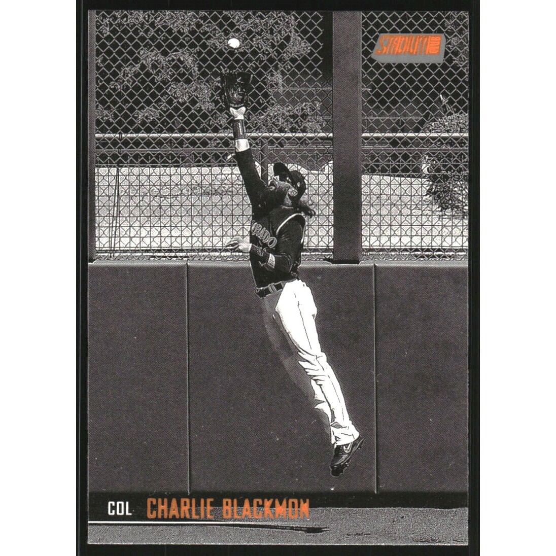 2021 Stadium Club Black and White #298 Charlie Blackmon