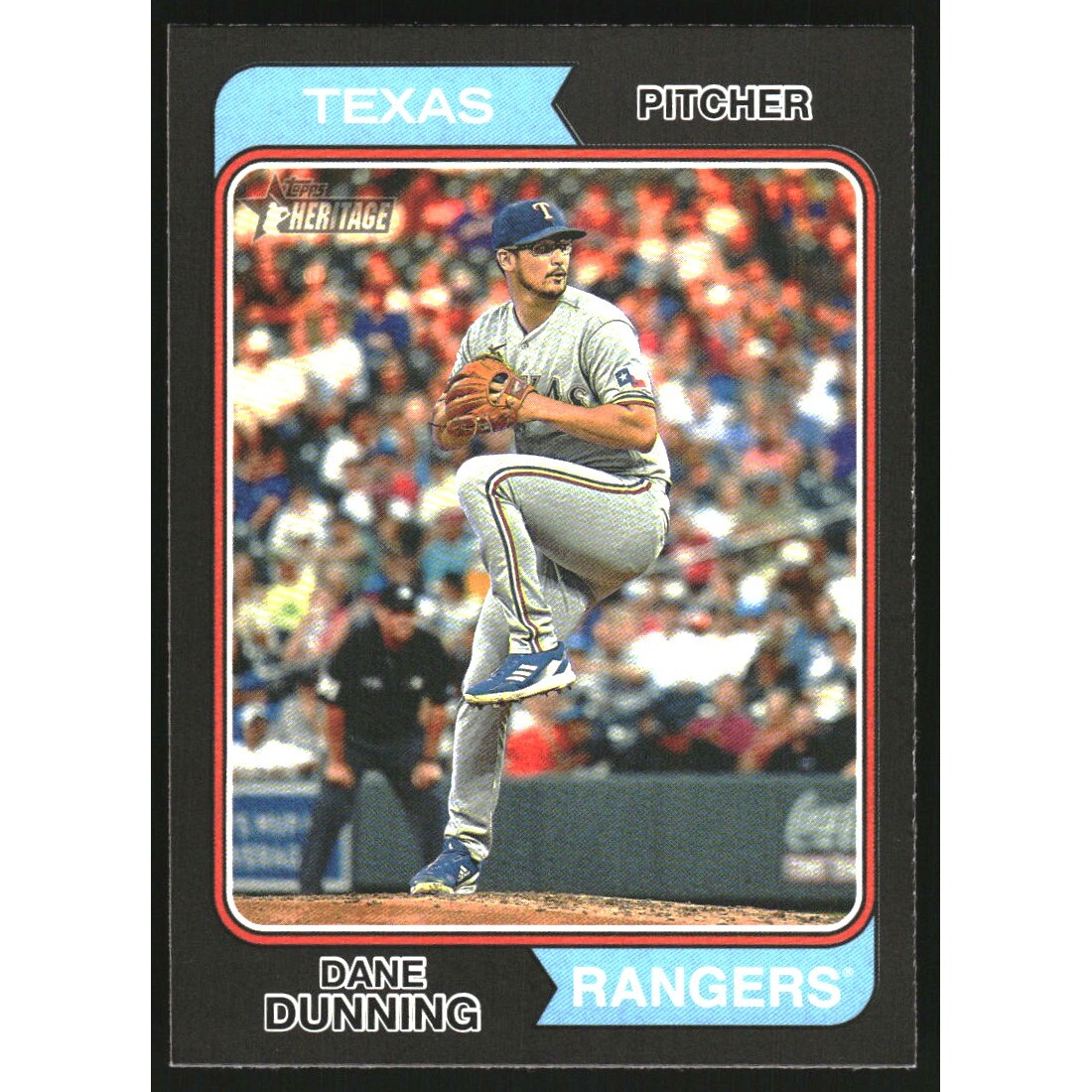 2023 Topps Heritage Black Border #413 Dane Dunning. rookie card picture