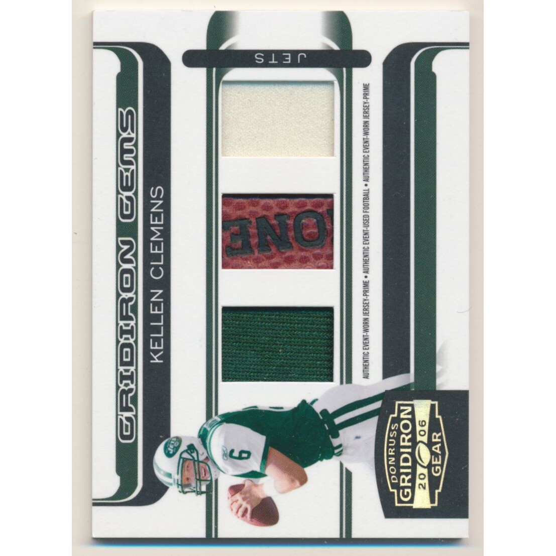 2006 Donruss Gridiron Gear Rookie Jerseys Trios #208 Kellen Clemens