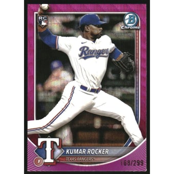 2025 Bowman Chrome Fuchsia Wave Refractors #98 Kumar Rocker