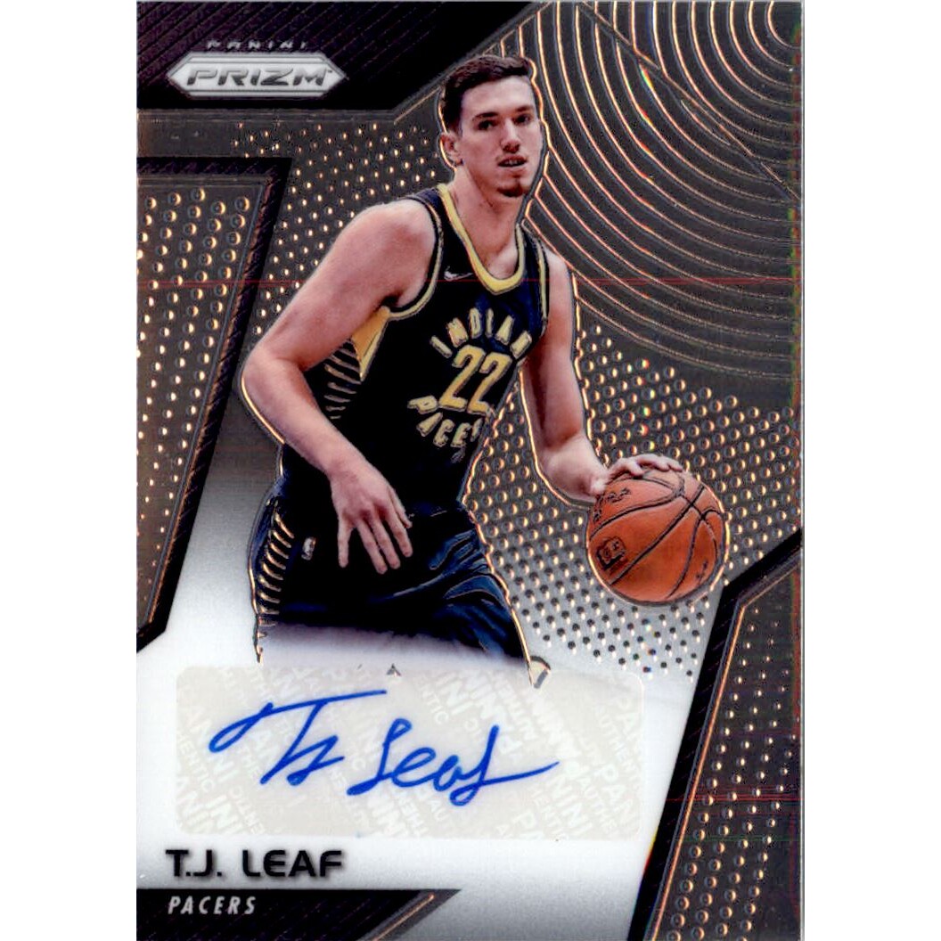 2017-18 Panini Prizm Rookie Signatures #17 T.J. Leaf 2017-18 Panini Prizm Rookie Signatures #17 T.J. Leaf