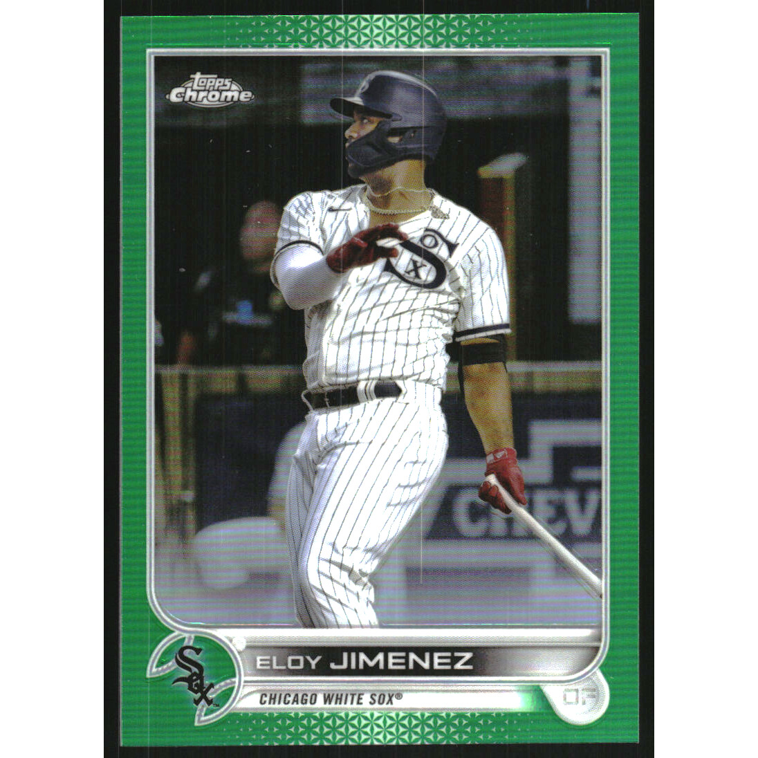 2022 Topps Chrome Green Refractors #16 Eloy Jimenez 2022 Topps Chrome Green Refractors #16 Eloy Jimenez