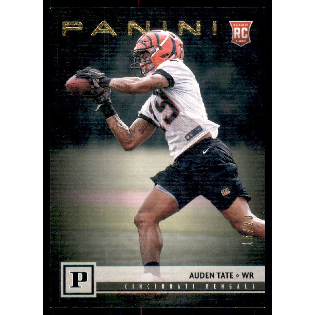 2018 Panini Gold Knight #384 Auden Tate. rookie card picture
