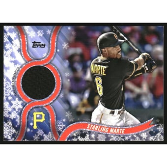 2018 Topps Walmart Holiday Snowflake Relics #RSM Starling Marte
