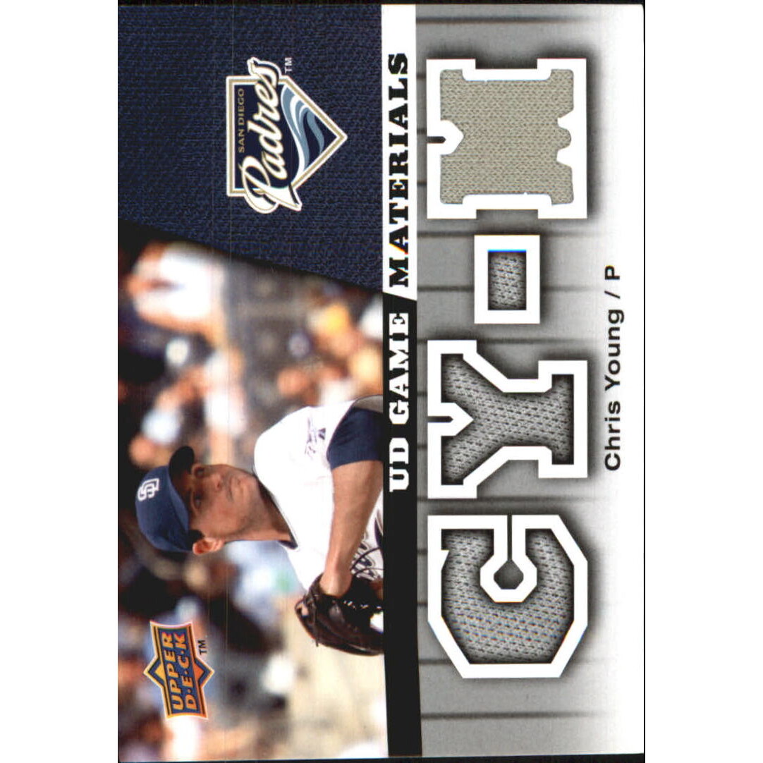 2009 Upper Deck UD Game Materials #GMCY Chris Young. rookie card picture
