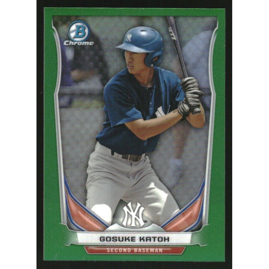 2014 Bowman Chrome Mini Factory Set Green Refractors #316 Gosuke Katoh. rookie card picture