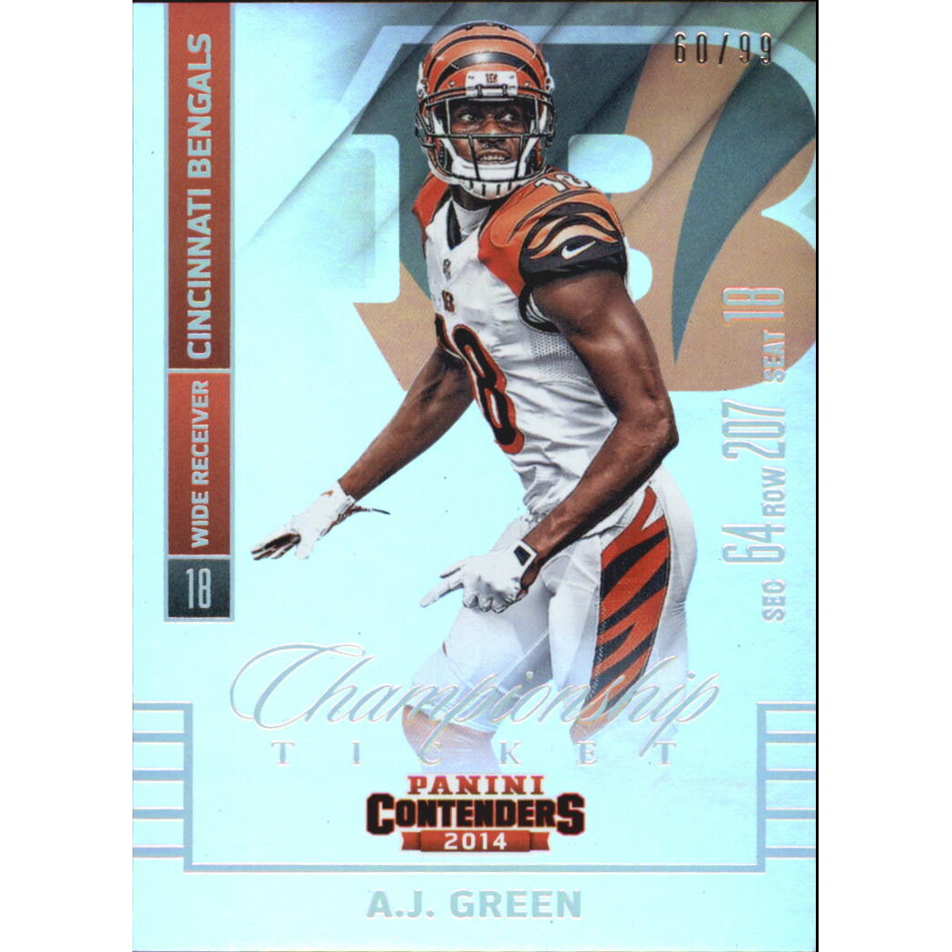 2014 Panini Contenders Championship Ticket #10 A.J. Green 2014 Panini Contenders Championship Ticket #10 A.J. Green