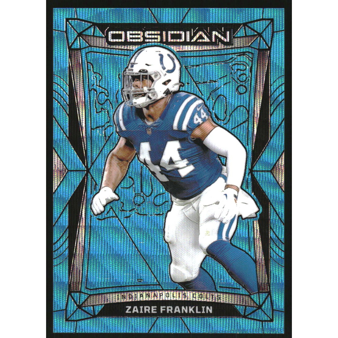 2024 Panini Obsidian International Blue Wave #84 Zaire Franklin