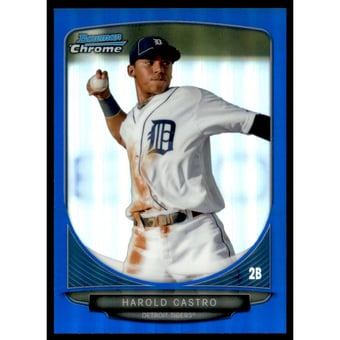 2013 Bowman Chrome Prospects Blue Refractors #BCP126 Harold Castro