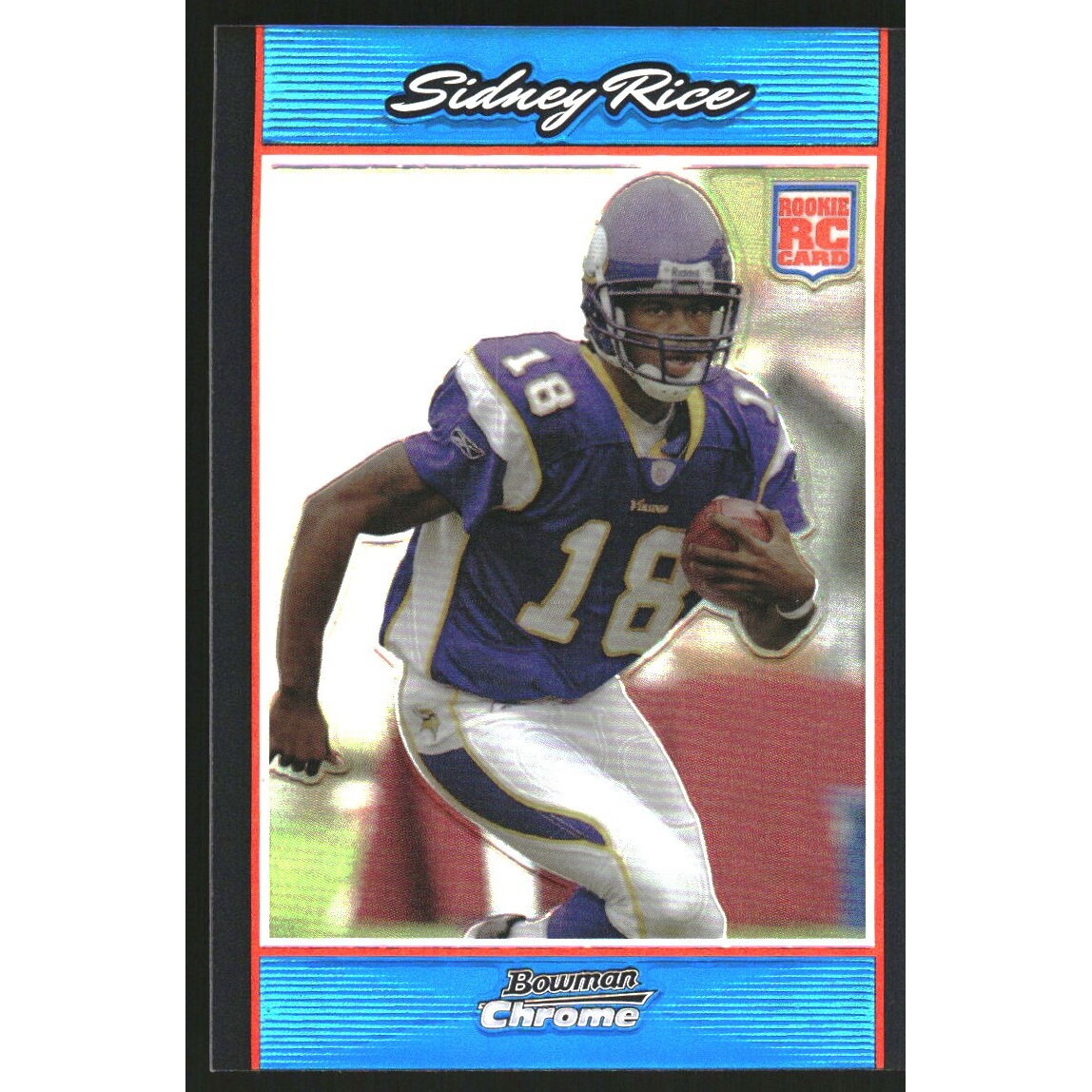 2007 Bowman Chrome Blue Refractors #BC79 Sidney Rice. rookie card picture