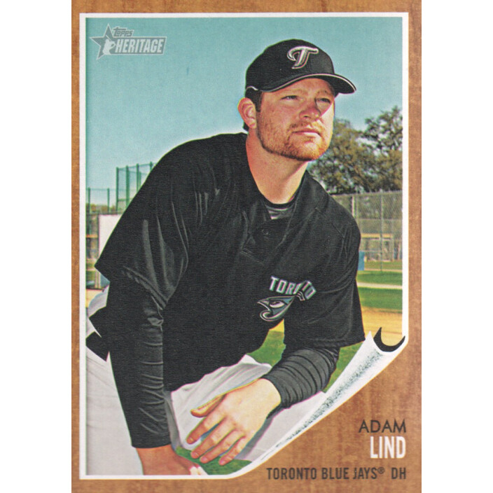2011 Topps Heritage #452 Adam Lind SP. rookie card picture