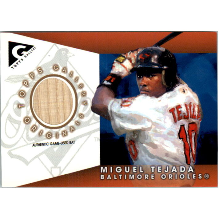 2005 Topps Gallery Originals Relics #MTE Miguel Tejada Bat. rookie card picture