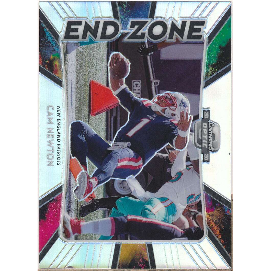 2020 Panini Contenders Optic End Zone #8 Cam Newton. rookie card picture