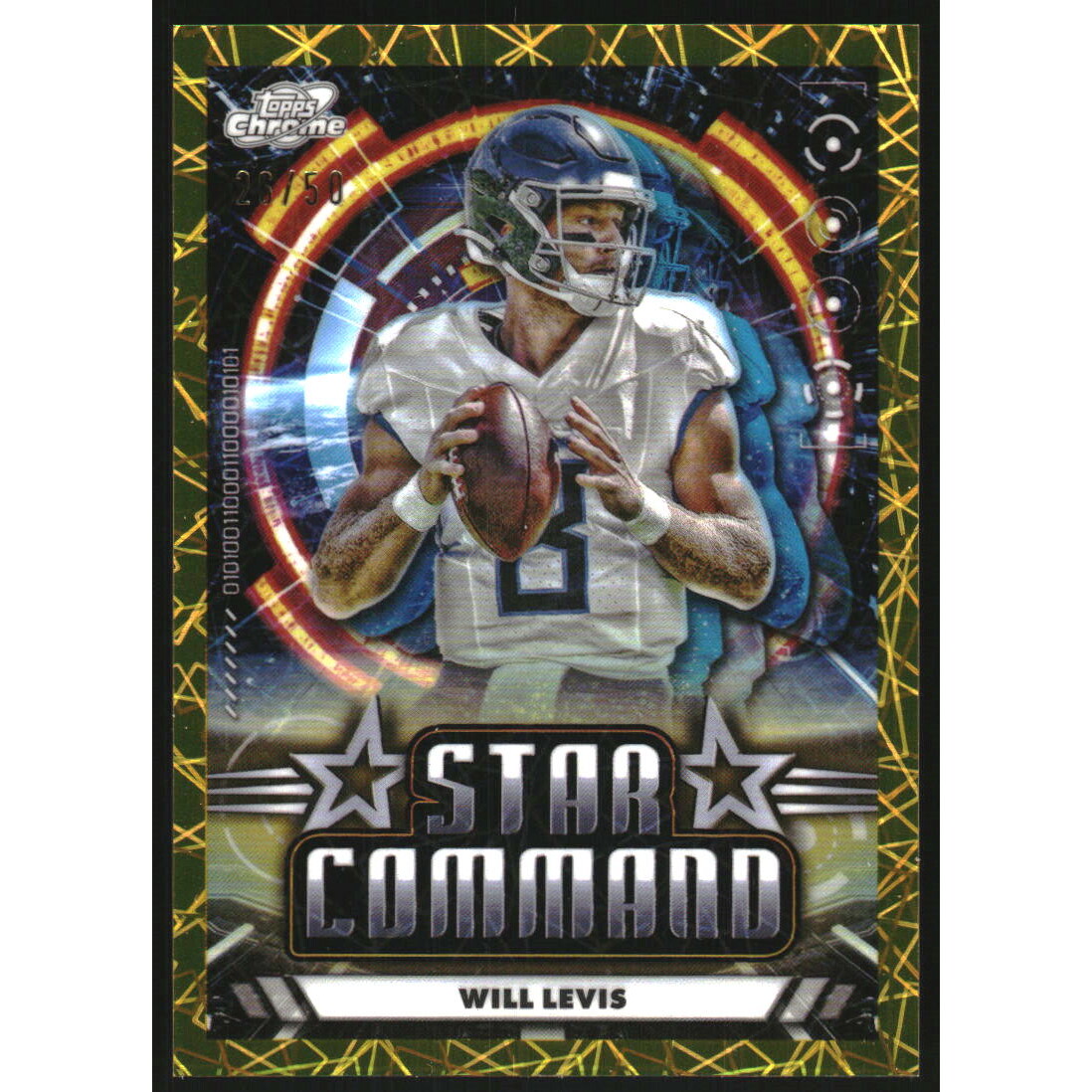 2024 Topps Cosmic Chrome Star Command Gold Interstellar Refractors #SC24 Will Levis. rookie card picture
