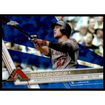 2017 Topps Chrome Blue Refractors #38 Brandon Drury