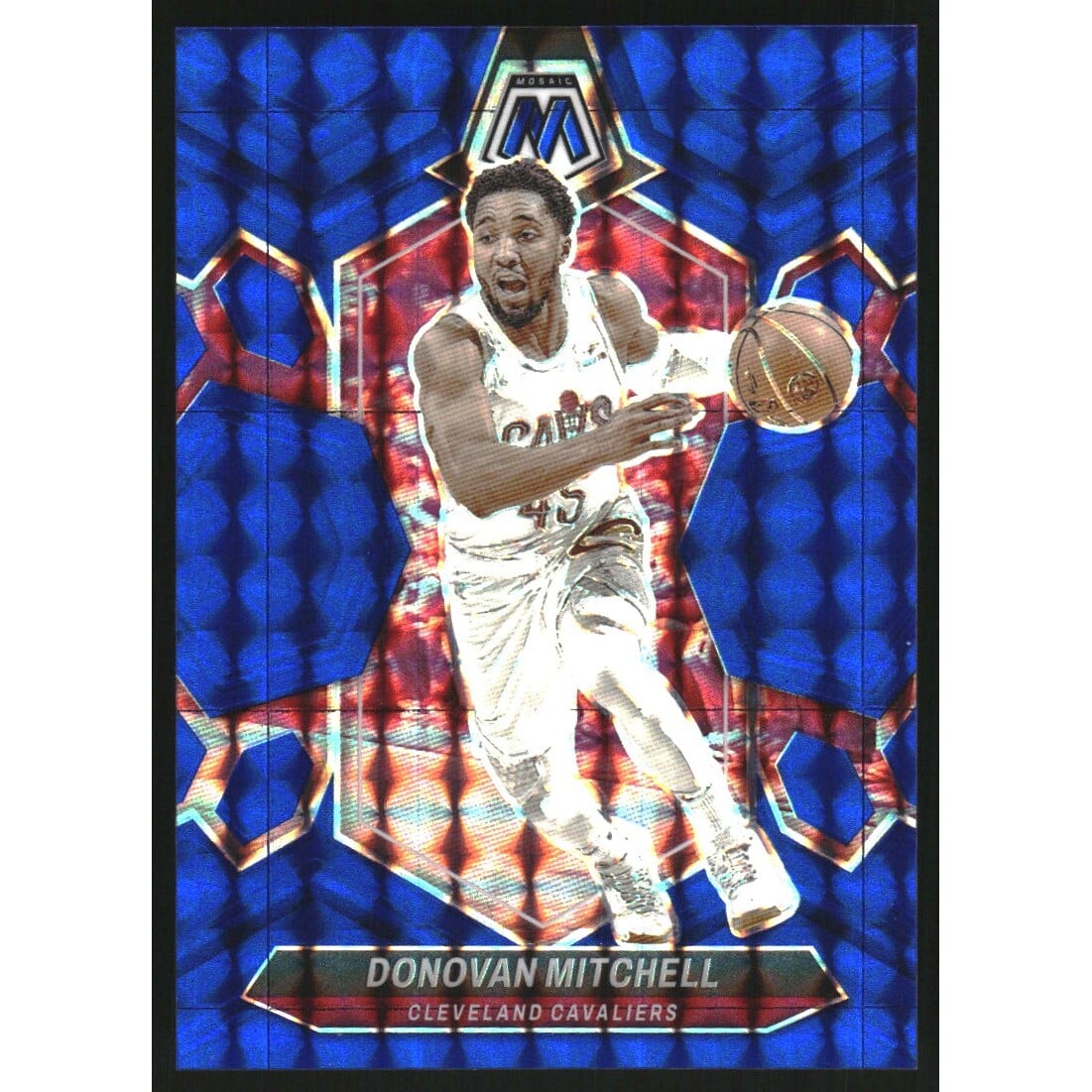 2023-24 Panini Mosaic Mosaic Blue #143 Donovan Mitchell. rookie card picture