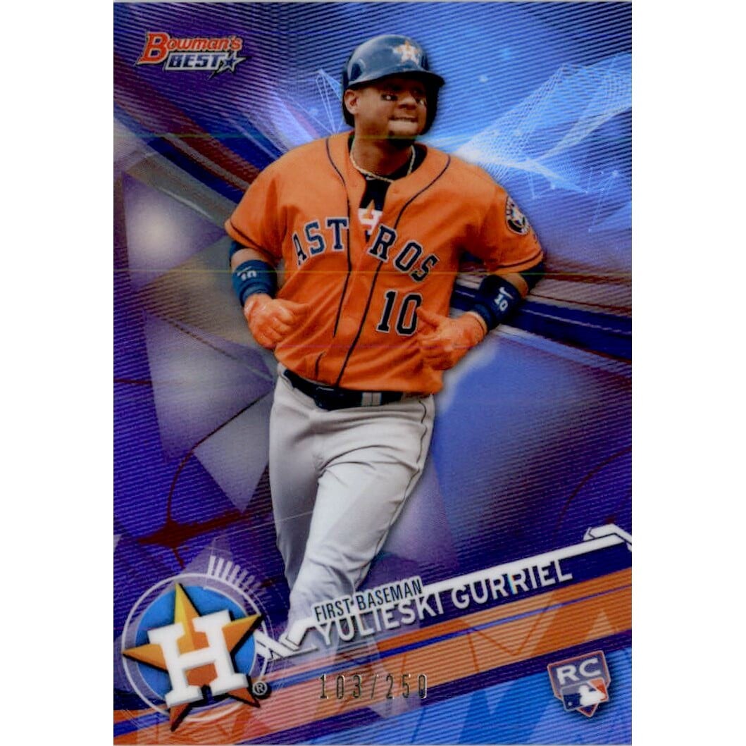 2017 Bowman's Best Purple Refractors #41 Yulieski Gurriel. rookie card picture