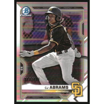 2021 Bowman Chrome Prospects Refractors #BCP14 CJ Abrams