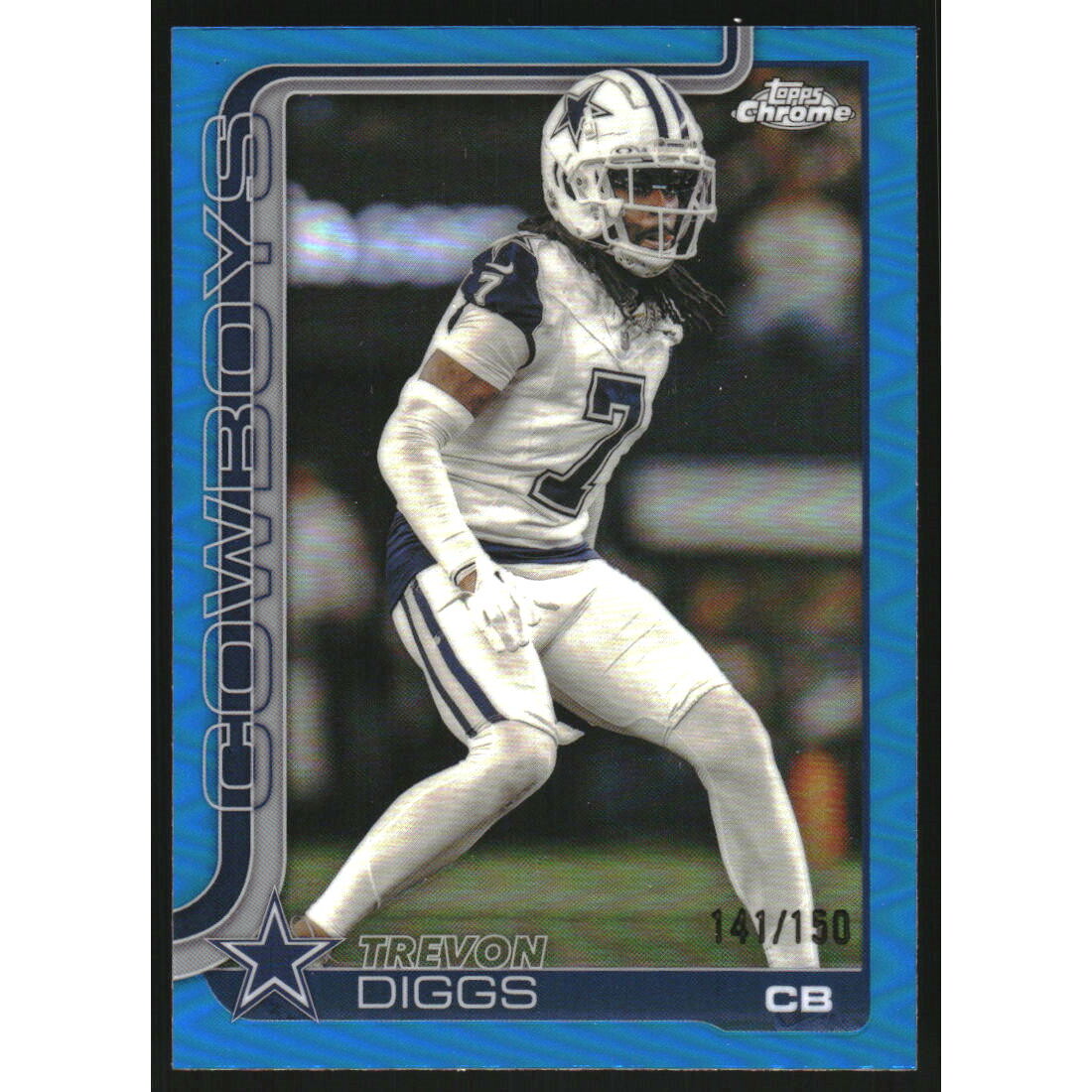 2025 Topps Chrome Blue Refractors #83 Trevon Diggs. rookie card picture