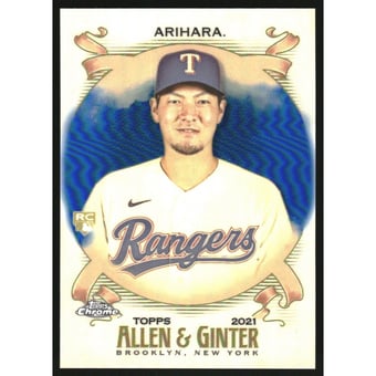 2021 Topps Allen and Ginter Chrome Blue Refractors #202 Kohei Arihara
