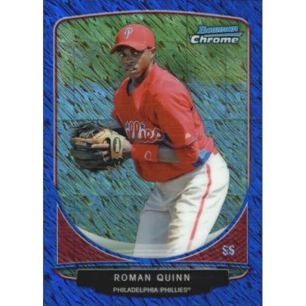 2013 Bowman Chrome Cream of the Crop Mini Blue Wave Refractors #PP4 Roman Quinn
