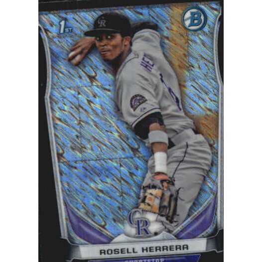 2014 Bowman Chrome Mini Factory Set Black Shimmer Refractors #177 Rosell Herrera. rookie card picture