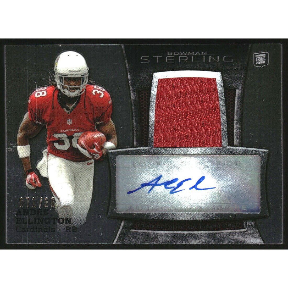 2013 Bowman Sterling Rookie Autograph Relics #BSARAE Andre Ellington/361