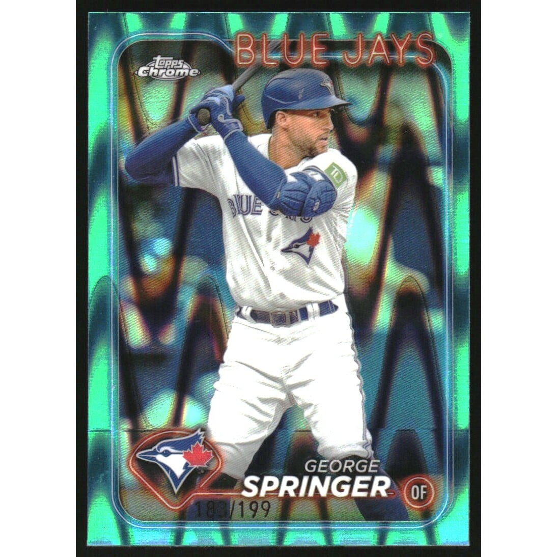 2024 Topps Chrome Aqua RayWave Refractors #134 George Springer