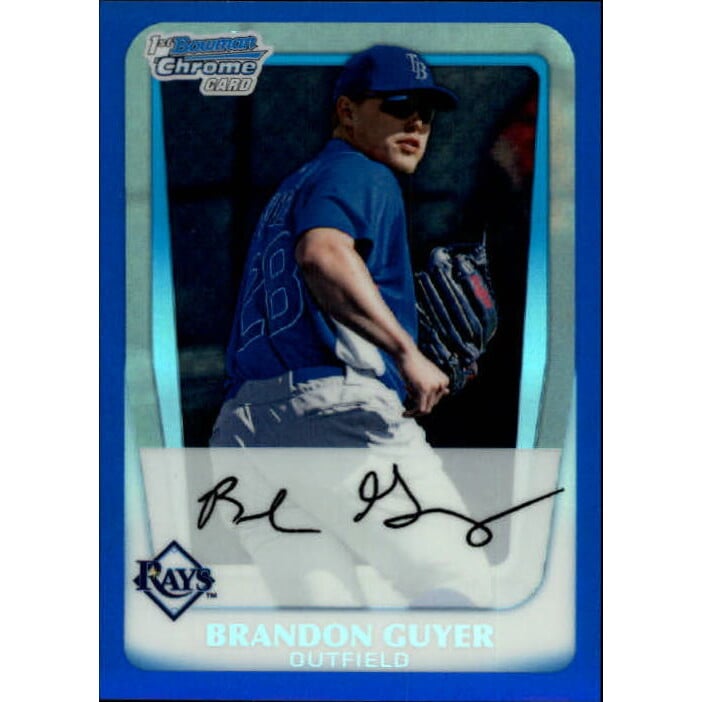 2011 Bowman Chrome Prospects Blue Refractors #BCP45 Brandon Guyer. rookie card picture