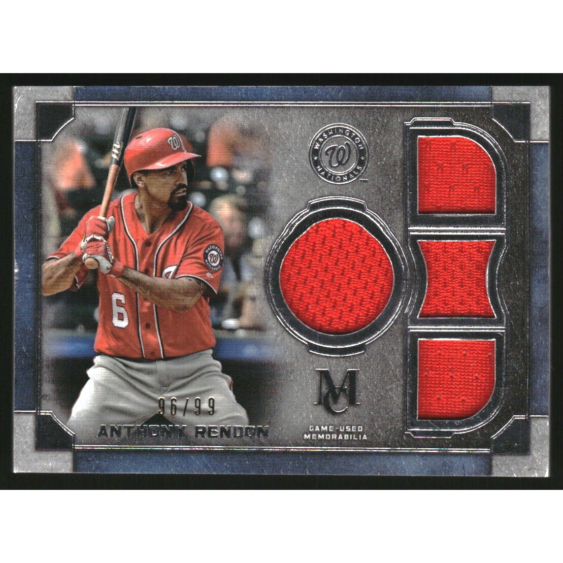 2019 Topps Museum Collection Primary Pieces Quad Relics #SPQRARE Anthony Rendon. rookie card picture