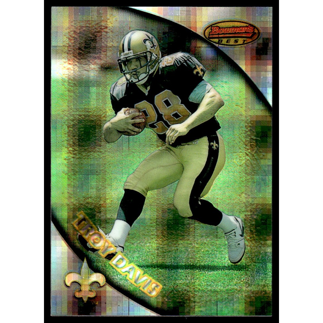 1997 Stadium Club Bowman's Best Rookie Previews Atomic Refractors #BBP8 Troy Davis. rookie card picture
