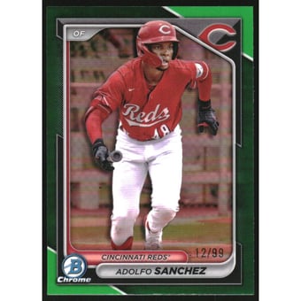 2024 Bowman Chrome Draft Green Refractors #BDC119 Adolfo Sanchez