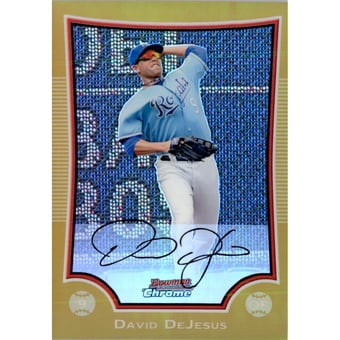 2009 Bowman Chrome Gold Refractors #27 David DeJesus