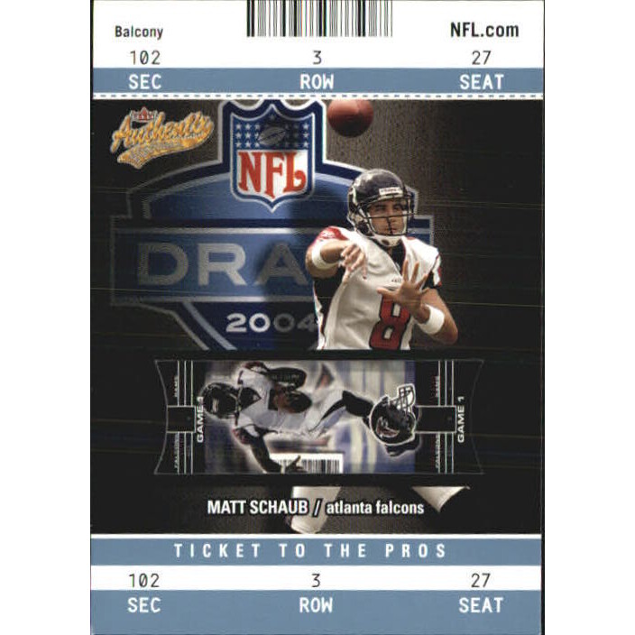 2004 Fleer Authentix Balcony Blue #105 Matt Schaub