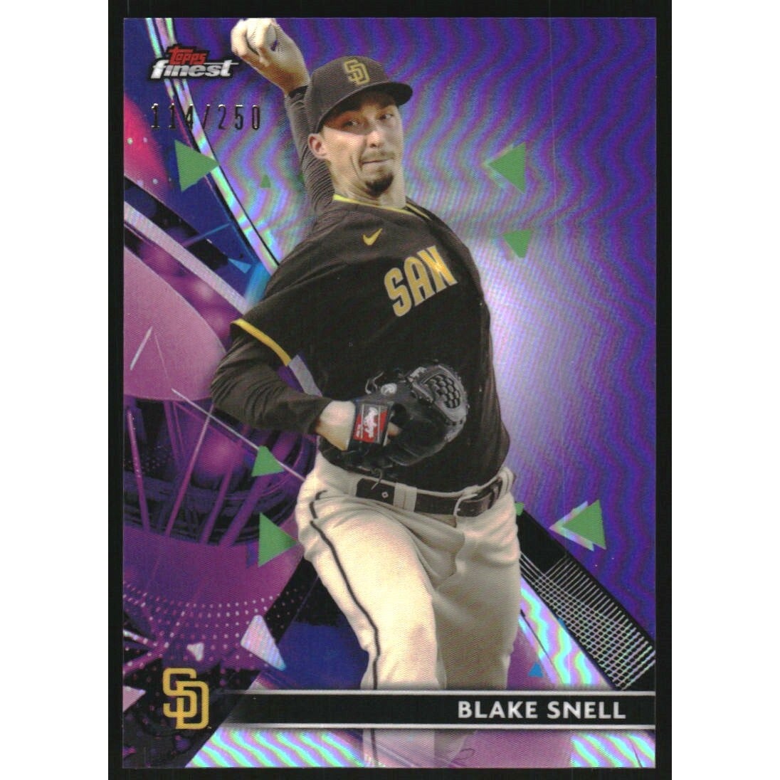 2021 Finest Purple Refractors #13 Blake Snell