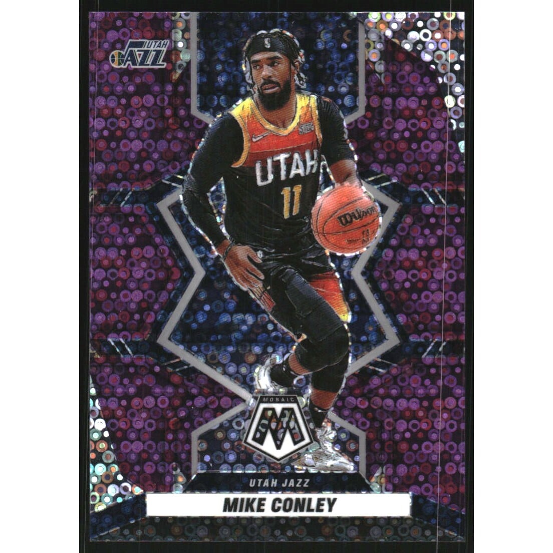 2021-22 Panini Mosaic Mosaic Fast Break Purple #139 Mike Conley