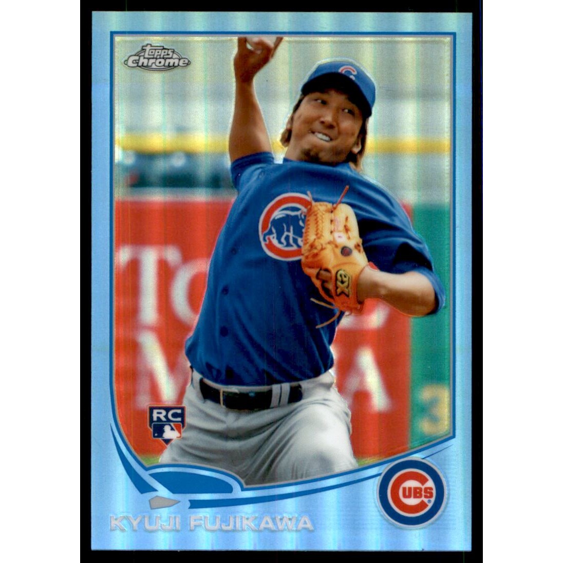 2013 Topps Chrome Blue Refractors #130 Kyuji Fujikawa. rookie card picture