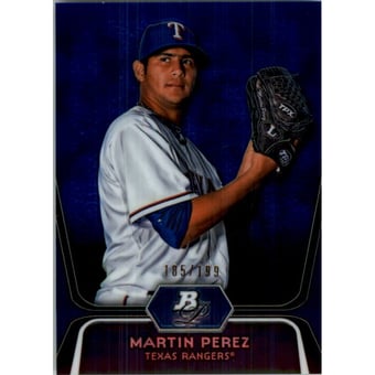 2012 Bowman Platinum Prospects Blue Refractors #BPP34 Martin Perez