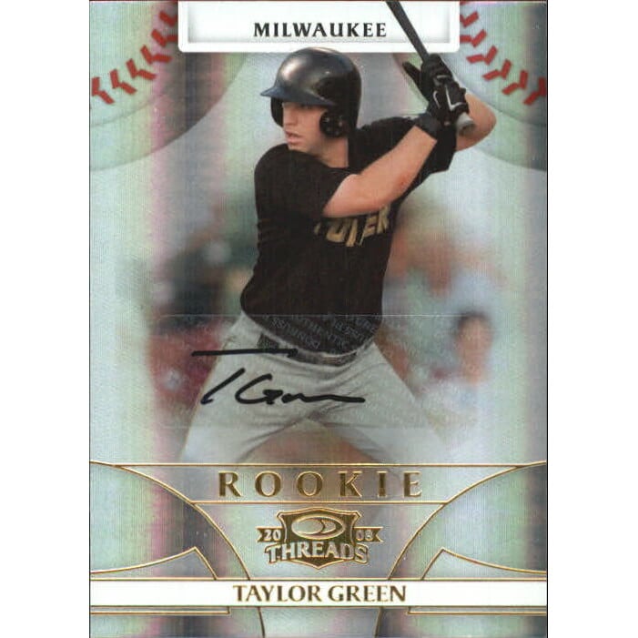 2008 Donruss Threads Signatures Gold #128 Taylor Green/100. rookie card picture