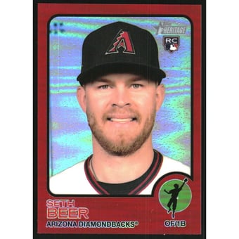 2022 Topps Heritage Chrome Red Refractors #77 Seth Beer